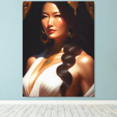 白い中国のドレス キャンバスプリント (インサイチュ (ウッドフロア))