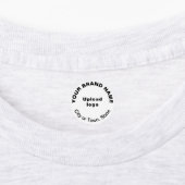 白い丸い洋服ラベルのビジネスブランド ラベル (貼付)