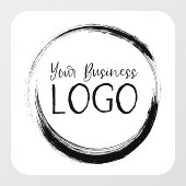 白い丸い角の四角いビジネスロゴ ウィンドウサイン (シート)