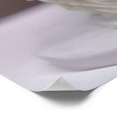 白い五層結婚のケーキとブライダルカップル ポスター (角)