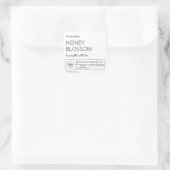 白い人気があるろうそくラベル スクエアシール (バッグ)