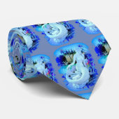 白い人魚の座っているサンダー_コーブ ネクタイ (ロール)