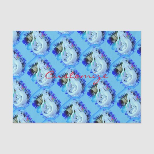 白い人魚の座っているサンダー_コーブ 薄葉紙 (正面)