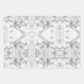 白い休日のクリスマスの輝き ラッピングペーパーシート (正面3)