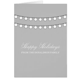 白い休日の灯列グリーティングカード