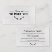 白い会うため 名刺 (正面/裏面)