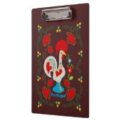 白い伝統的バーセロスの雄鶏 クリップボード (左)