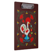 白い伝統的バーセロスの雄鶏 クリップボード (右)