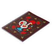 白い伝統的バーセロスの雄鶏 ノートブック (左側)