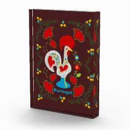 白い伝統的バーセロスの雄鶏 フォトブロック