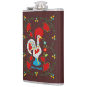 白い伝統的バーセロスの雄鶏 フラスク (左)