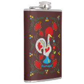 白い伝統的バーセロスの雄鶏 フラスク (右)