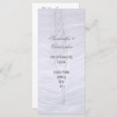 白い伝統的教会結婚の結婚式プログラム プログラム (正面/裏面)