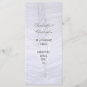 白い伝統的教会結婚の結婚式プログラム プログラム (正面)