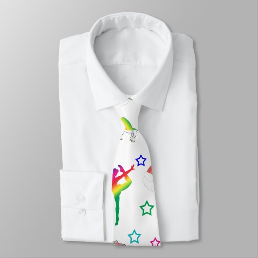 白い体操のレインボーユニコーンの名前 ネクタイ (タイ)