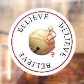 白い信じクリスマスの美しいJingleベル ウィンドウサイン (シート2)