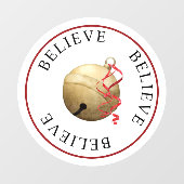 白い信じクリスマスの美しいJingleベル ウィンドウサイン (シート)