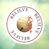 白い信じクリスマスの美しいJingleベル ウィンドウサイン (シート3)