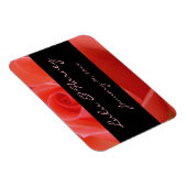 白い先端のピンクのバラパーソナ結婚ルズ マグネット (右側)