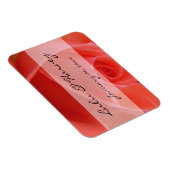 白い先端のピンクのバラパーソナ結婚ルズ マグネット (右側)