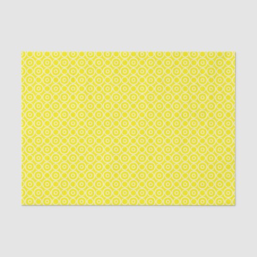 白い円が描かれた黄色 薄葉紙 (正面)