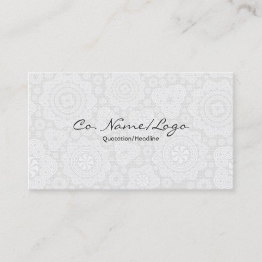 白い円と星のパタエレガントーン 名刺 (正面)