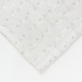 白い円のスパンコールの輝きの光沢があるきらめくのグリッター フリースブランケット (角)