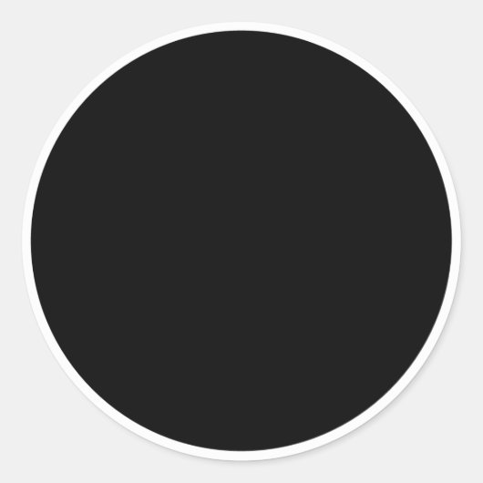 白い円の枠を持つ黒い円 ラウンドシール (正面)