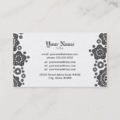 白い円パターン 名刺 (裏面)