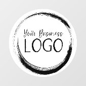 白い円形にカスタムロゴ ウィンドウサイン (シート)