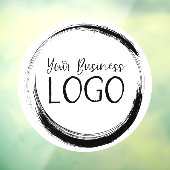 白い円形にカスタムロゴ ウィンドウサイン (シート3)