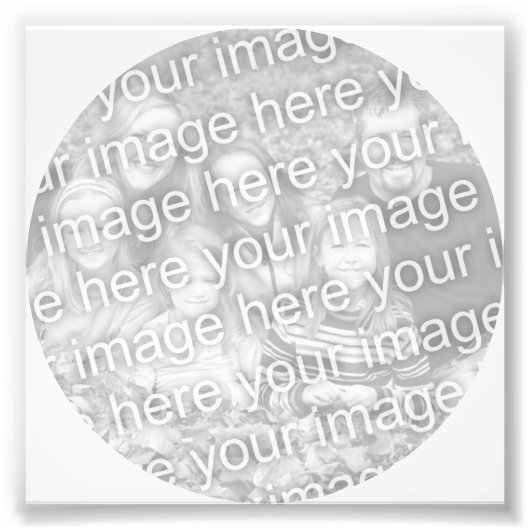 白い円形フレームの写真 フォトプリント            (正面)