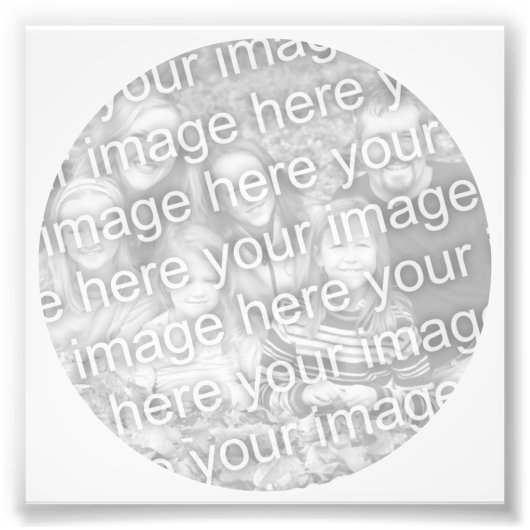 白い円形フレームの写真 フォトプリント            (正面)