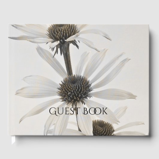 白い円錐形の花3つ ゲストブック (正面)