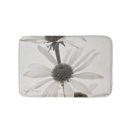 白い円錐形の花3つ バスマット