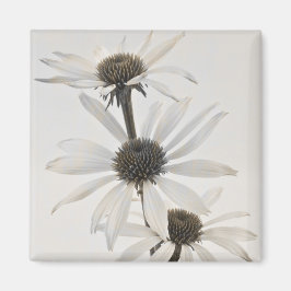 白い円錐形の花3つ マグネット