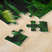 白い円錐花、紫色の花と蛾 ジグソーパズル (側面)