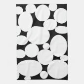 白い円 キッチンタオル (縦)