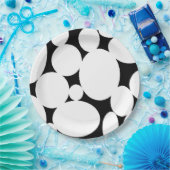 白い円 ペーパープレート (パーティー)