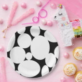 白い円 ペーパープレート (パーティー)