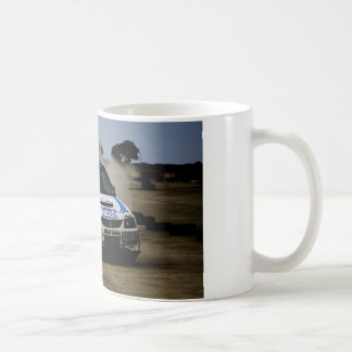 白い再結集車 コーヒーマグカップ