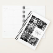 白い写真のコラージュとモノグラム プランナー手帳 (ディスプレー)