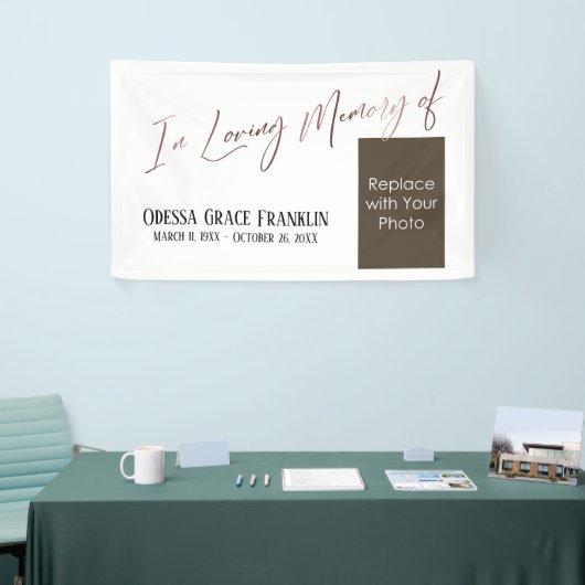 白い写真のバラ金ゴールドの愛情の宇宙 横断幕 (トレードショー)