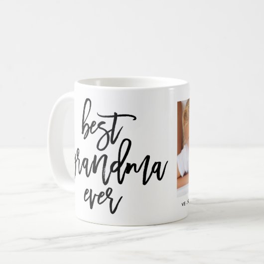 白い写真の最も最高のな祖母の手書きの原稿 コーヒーマグカップ (正面左)