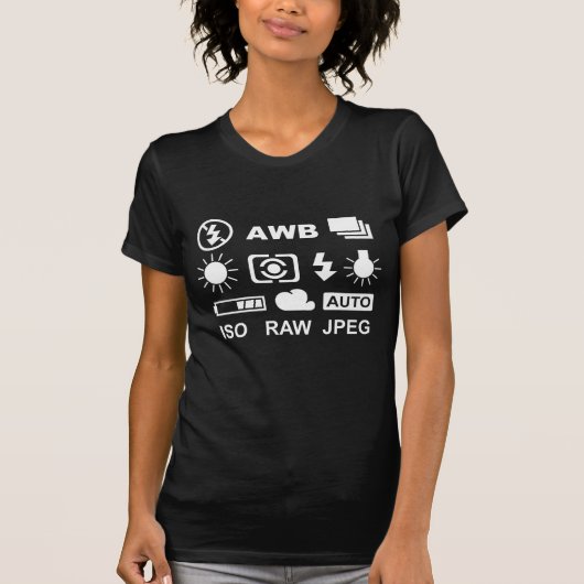 白い写真アイコン Tシャツ (正面)