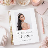 白い写真スクリプトのパーソナルジャーナル ノートブック