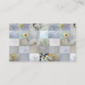 白い写真撮影のコラージュ 名刺 (裏面)