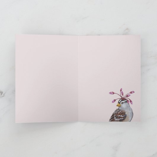 白い冠をかぶった雀のカードをピエール カード (内部)