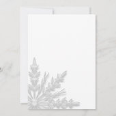 白い冬のスノーフレーク赤ちゃんシャワー 招待状 (裏面)