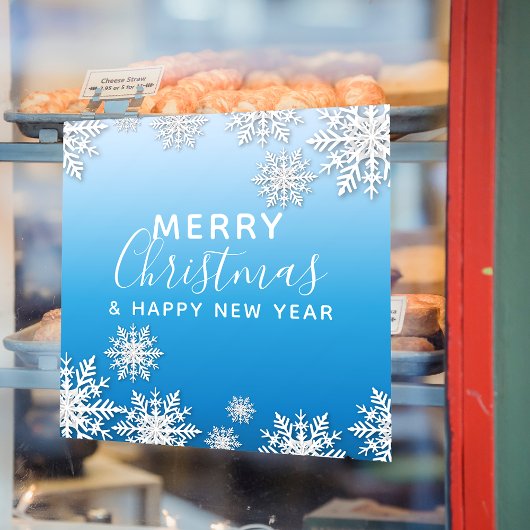 白い冬の折り紙雪メリークリスマス ウィンドウサイン